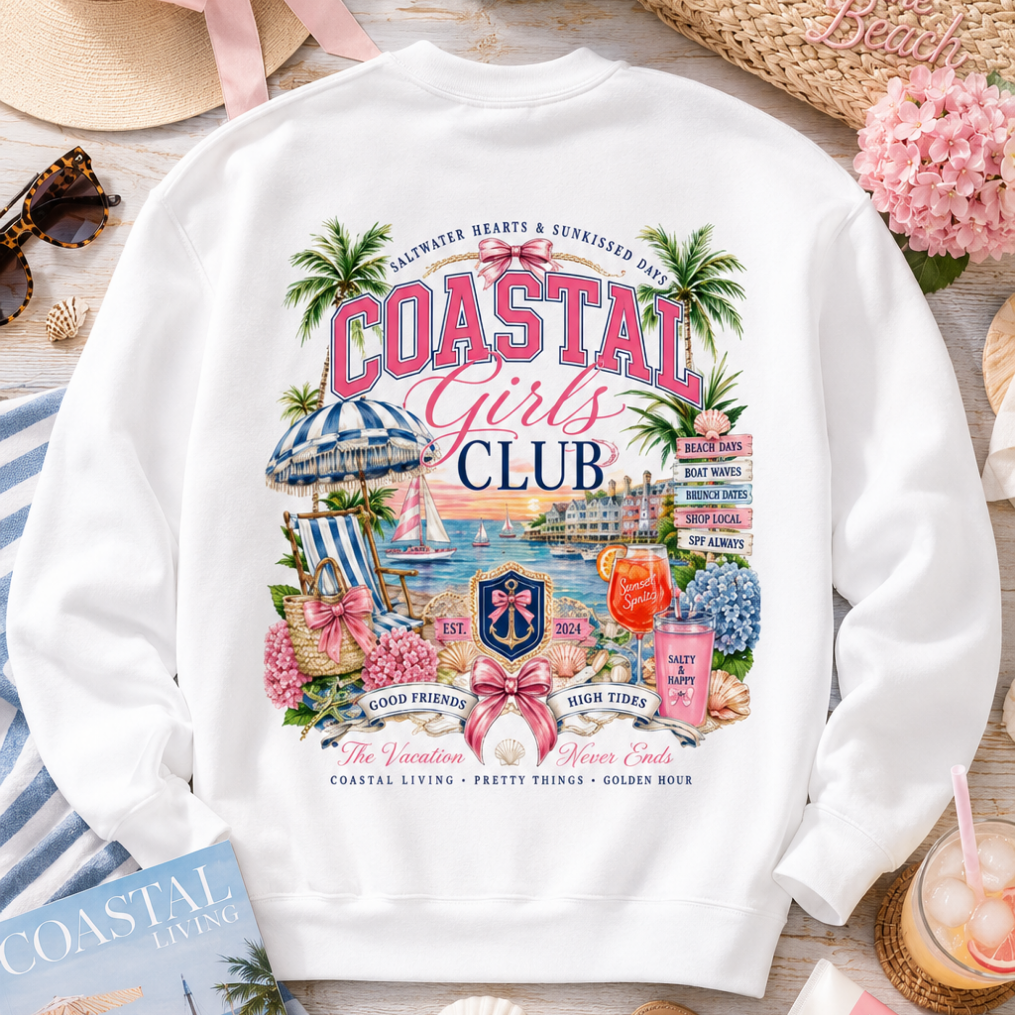 Coastal Girls Club Signature Crewneck